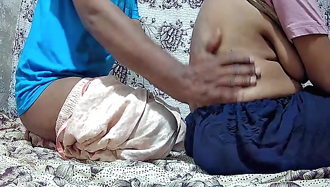 Busty indian mom and stepmom get together and fuck