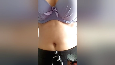 Indian teen 18+ years old girl in a bikini enjoys herself