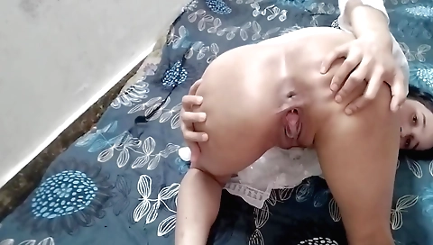 Indian woman with a nice ass is riding a huge pecker