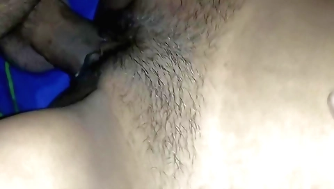 Indian babe in a lingerie masturbates her hairy pussy