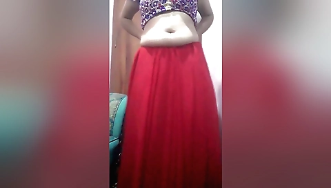 Indian solo video of a hot girl taking off her underwear