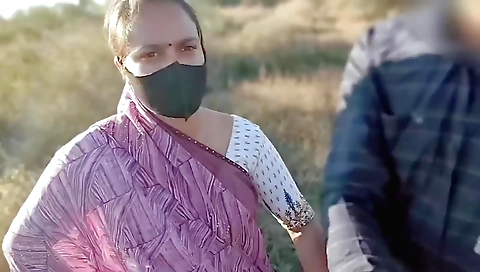 Bhabhi gets fucked by her handsome friend in the jungle