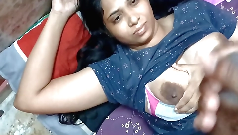 Indian couple has fun with each other in the bedroom