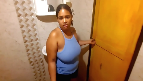 Indian brunette sucks and rides her stepbrother's dick