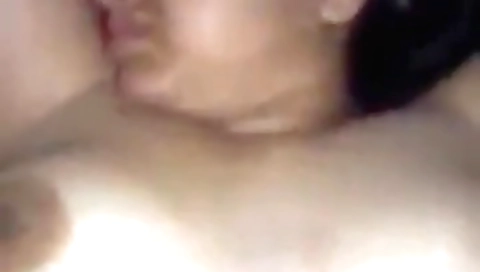 Indian brunette girl is getting a blowjob from a guy