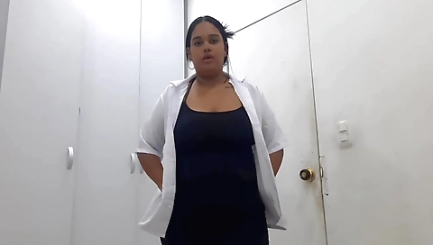 Indian doctor fucks patient's ass with her big titty