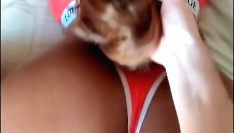 Indian brunette with a big round ass gives pleasure to hubby