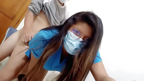 Indian woman with a thick dick fucked in the office