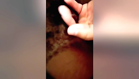 Hairy amateur woman gives a handjob to a nearby guy