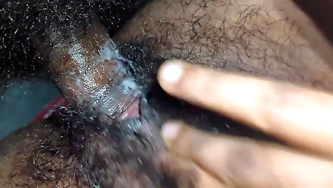Indian hairy girl 18+ gets her boyfriend to make her wet pussy hard