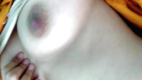 Indian chick shows her boobs and milks a desi partner