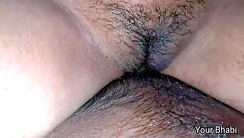 Amateur girl with hairy pussy plays with her hairy pussy