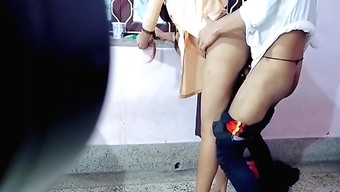 Big black braided babe is giving a blowjob to stepbro