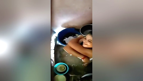Indian beauty in her sexy outfit naked in the shower