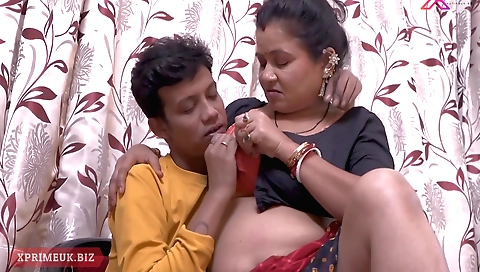 Indian teen 18+ in a sexy dress fucked in a homemade porn