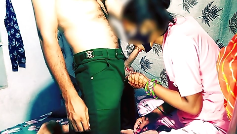 Indian blonde sucks her boyfriend and gets a cumshot
