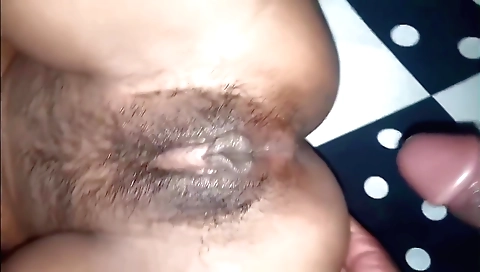 Indian brunette fucked with a big cock in the kitchen