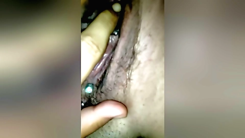 Indian girl with a beautiful face masturbates in dog pose