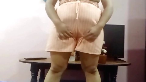 Hot brunette chick with big tits in a sexy solo video