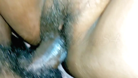 Indian hairy slut sucks cock and rides in her hairy pussy