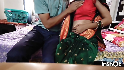 Indian girl with a nice round ass sucking and cock