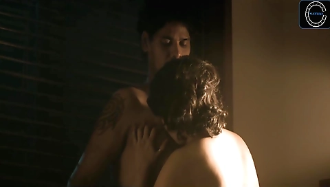 Busty brunette milf parchayi gives a great blowjob to a young dude