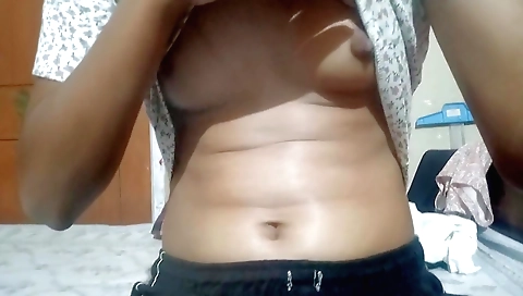 Indian schoolgirl showing off her body in her white uniform
