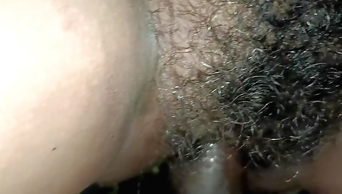 Busty brunette in hairy outfit gets hardcore porn show