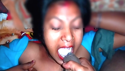 Indian bhabhi cum in mouth in amateur facial porn 1406