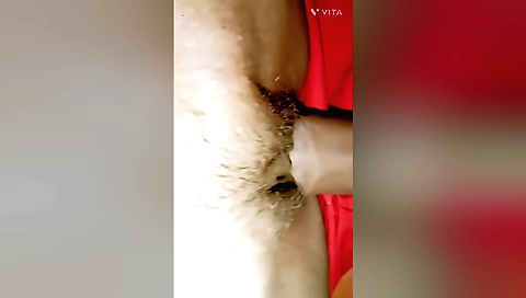 Indian girl plays with some package and gets money