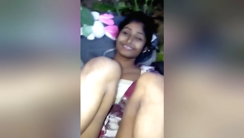 Indian hairy girl gets fucked outdoors in POV video