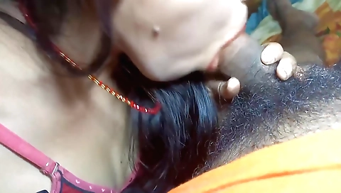 Indian brunette fucked in the face in homemade movie