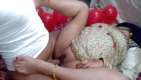 Indian brunette milf with a big ass is fucked hard