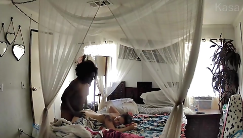 Busty webcam milf getting fucked by her black lover