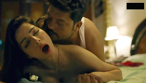 Indian lady with big boobs rides a hard cock in bed