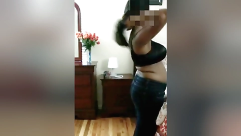 Indian slutting out of her white dress and getting horny