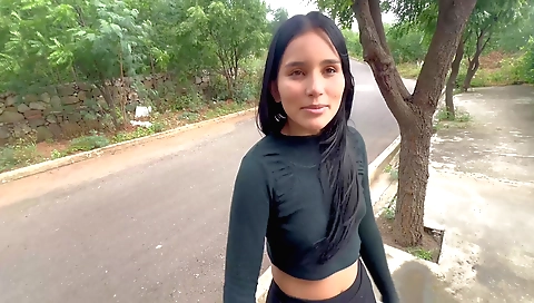 Amateur brunette indian teen is fucked by her boyfriend