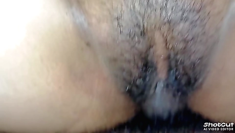 Indian girl fucks her boyfriend in her hairy pussy