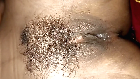 hairy woman in sexy lingerie cums in all the right places