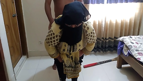 Indian stepmom swallows cum in the stepson's bedroom