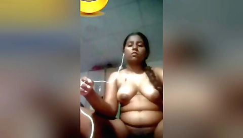 Busty brunette 18+ with round ass shows off hairy pussy