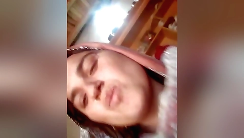 Amatious brunette with big tits gives the guy a fuck